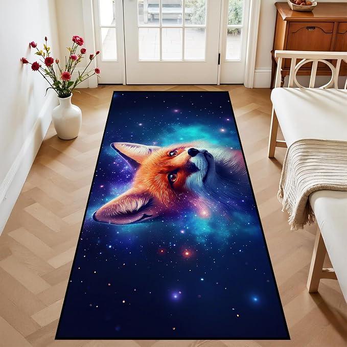 Galaxy Fox Rug 3D Cute Foxes Area Rugs - Image 4