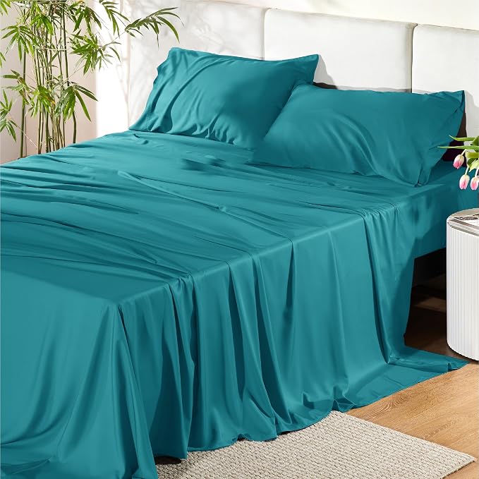 Bedsure Full Size Bed Sheets, Cooling Sheets, Rayon Derived from Bamboo by BEDSURE