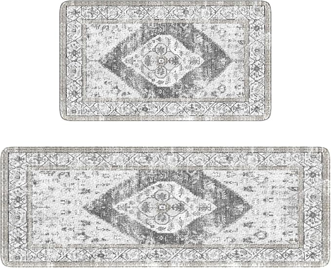 KIMODE Kitchen Rugs and Mats 2PCS Cushioned Anti Fatigue Kitchen Mat Non-Skid - Image 7