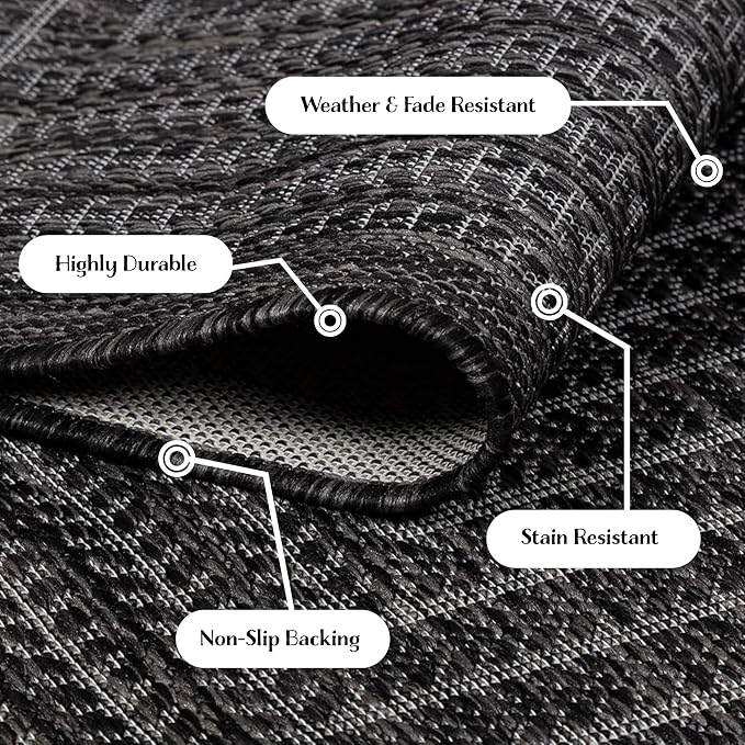 Adiva Rugs Outdoor Indoor Area Rug, Weather Resistant, Stain Resistant Floor Mat - Image 6
