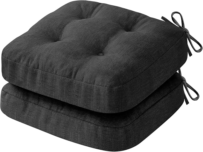 Chair Cushions, Foam Dining Chair Cushions, Tufted Indoor Chair Pads, 16.5” x by IASEAHK