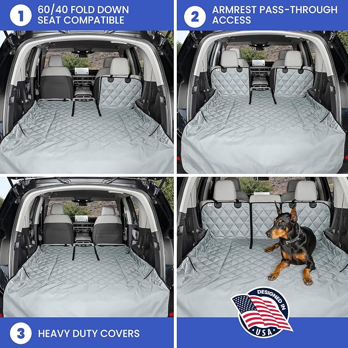4Knines Split Cargo Liner for SUV – for Dogs & Pets, Heavy-Duty, Waterproof - Image 6