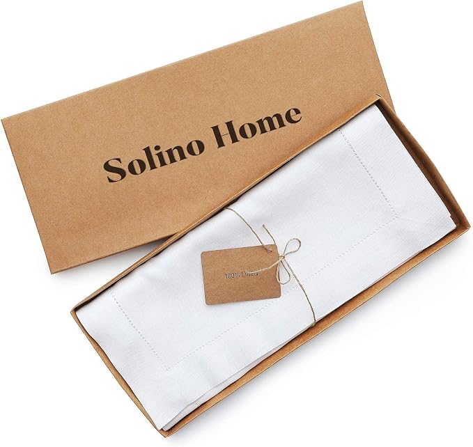 Solino Home Linen White Table Runner 120 Inches Long - Image 5