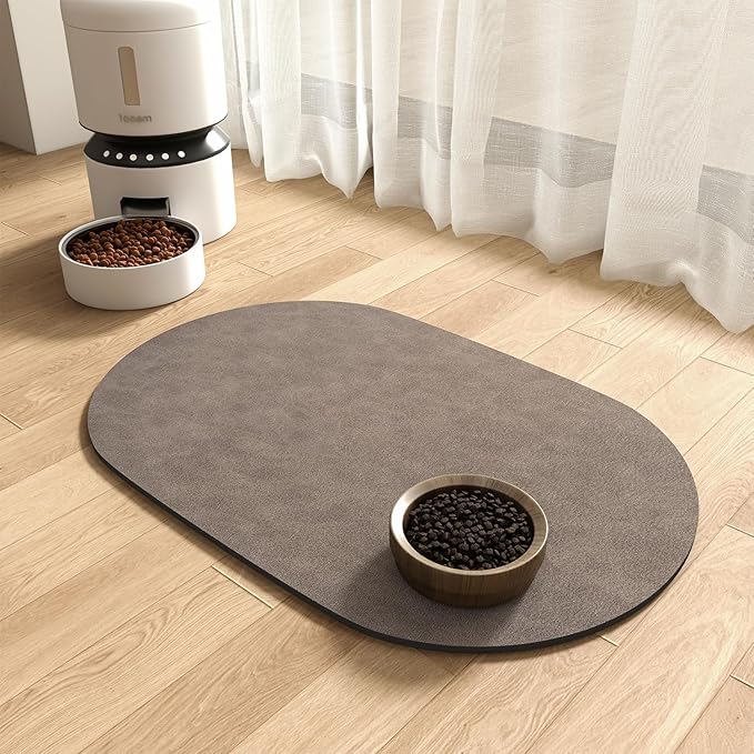 Absorbent Dog Food Mat-Cat Mat for Food and Water Bowl, Quick Dry Pet Food Mat by MontVoo