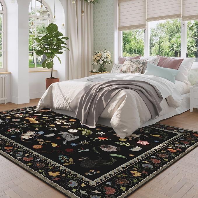 Rugcomf Area Rugs 8x10 Rug for Living Room Clearance Washable Boho Area Rug Non - Image 2