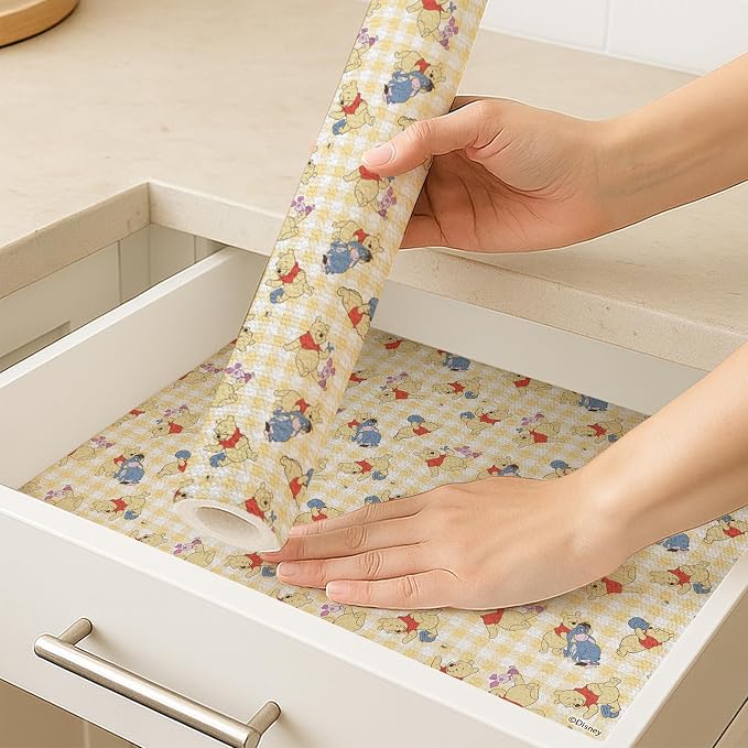 Disney Non Adhesive Shelf Liner – 18”x 10 ft Water-Resistant Drawer Liners by BestBrands