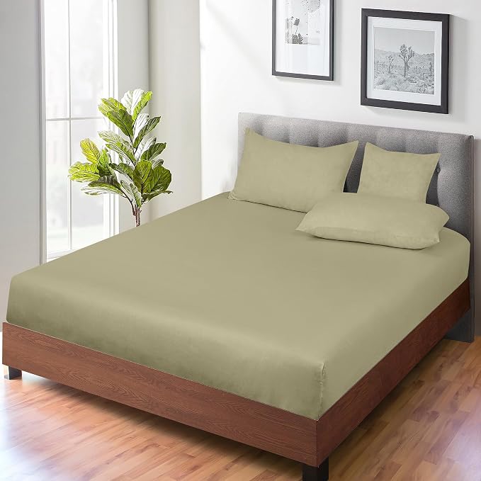 ROYALE LINENS 300 Thread Count 100% Long Staple Combed Cotton Fitted Sheet - Image 6