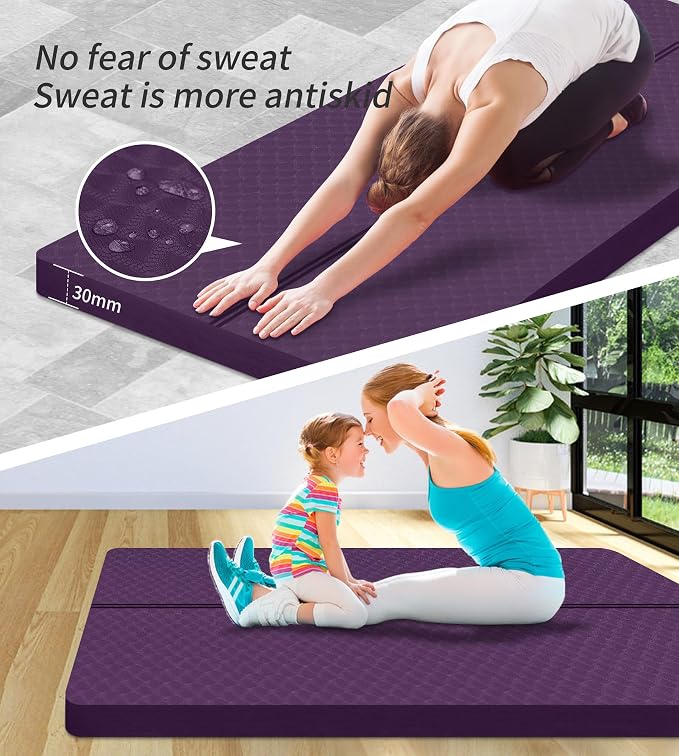 nuveti Large Exercise Mat - 15mm/20mm/30mm Thick Yoga Mat | Workout Mat - Image 6