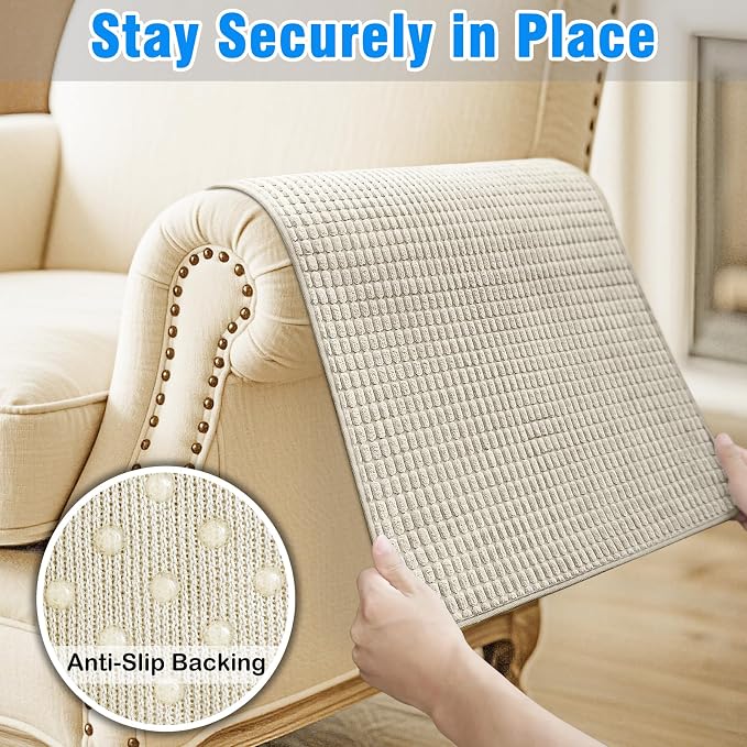 Couch Arm Covers, Sofa Arm Covers, Waterproof Armrest Cover - Image 5