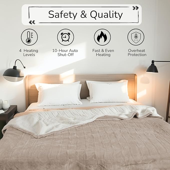 Electric Heated Blanket King Size 90"x100" - Image 7