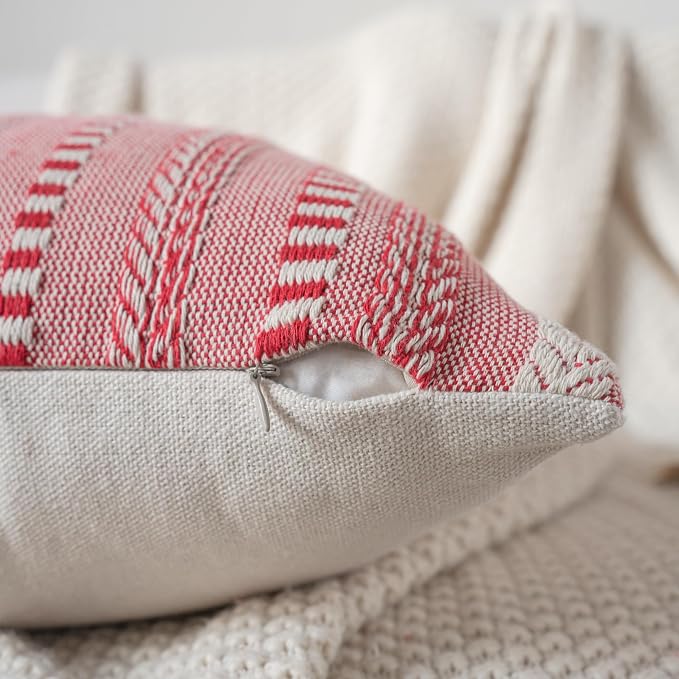 Christmas Pillow Covers 12x20 Inch Set of 2, Farmhouse Boho Christmas - Image 2