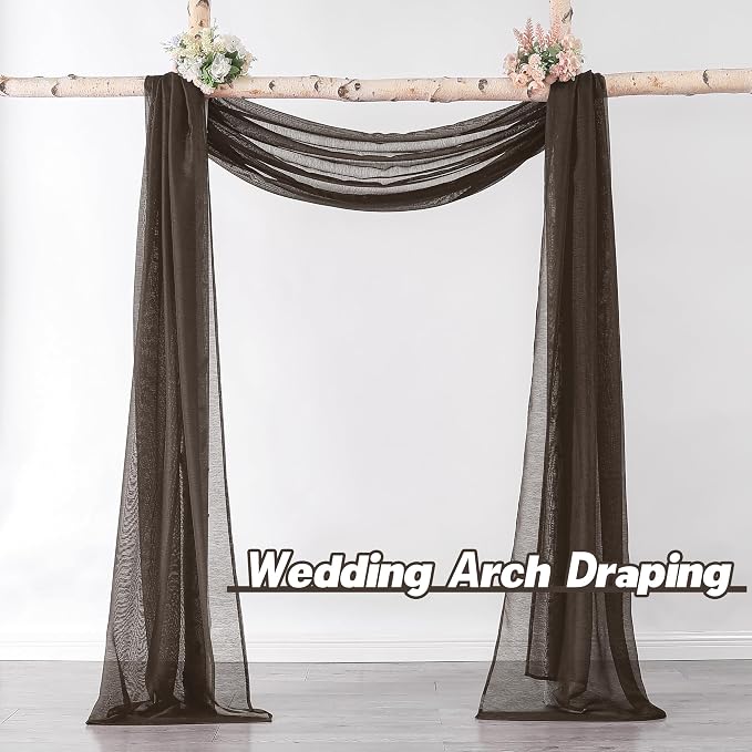 DONREN Luxury Soft Sheer Curtains Scarf - Image 2