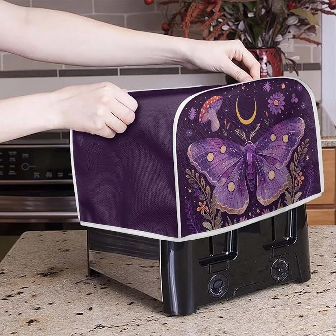 ZFRXIGN Butterfly Toaster Covers 2 Slice Wide Slot Dust Cover Case - Image 2