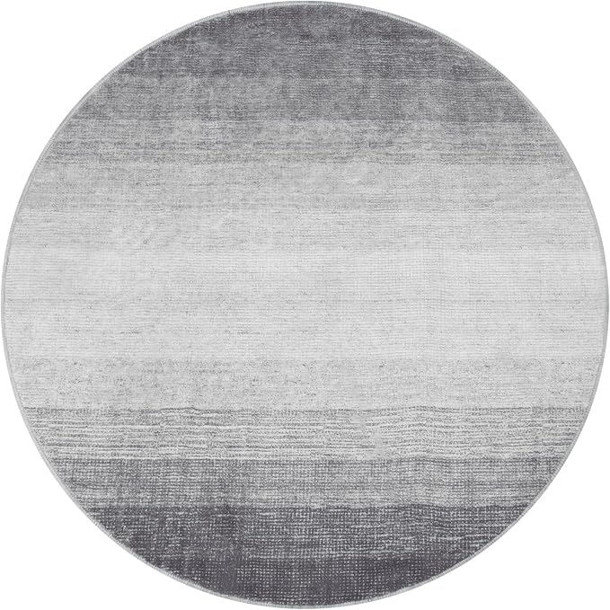 Wonnitar Modern Ombre Washable Round Area Rug 5ft, Non-Slip Large Circle - Image 9