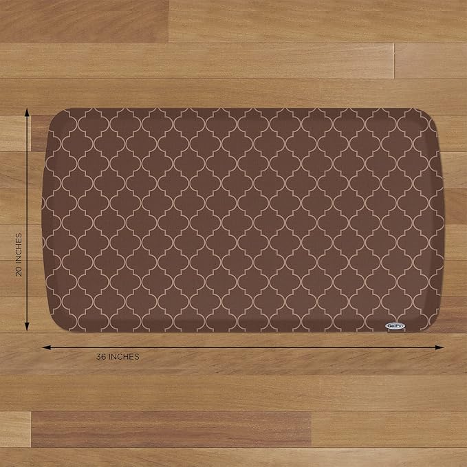GelPro Elite Premier Anti-Fatigue Kitchen Comfort Floor Mat, Lattice Java Stain - Image 5