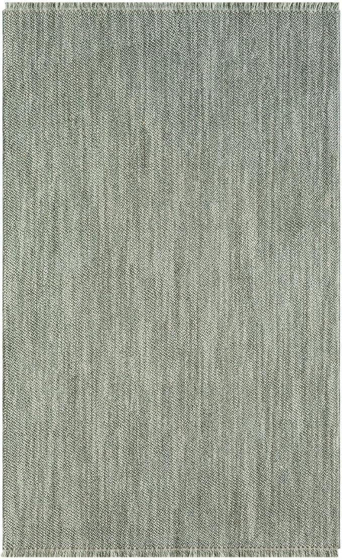 LUXE WEAVERS Solid Machine Woven Green 6x9 Area Rug, Indoor Stain-Resistant - Image 2