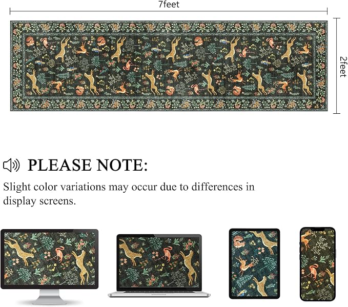 DUKINO Runner Rug, 2x7 Washable Kitchen Rugs - Image 2