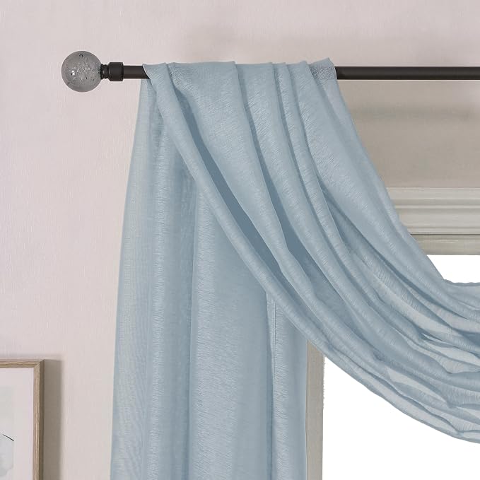 DONREN Sheer Scarf Curtain for Bedroom - Image 5