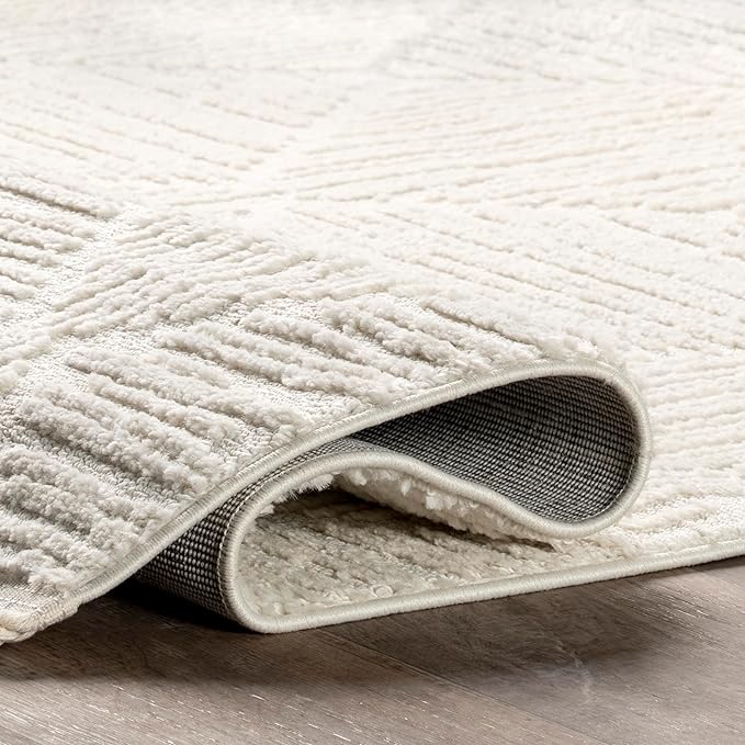 nuLOOM Kerry Cream, Soft and Cozy, High Traffic, Stain Resistant, Easy Clean - Image 5