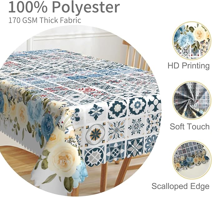 70x140inches Moroccan Tablecloth Oriental Eastern Pattern - Image 3