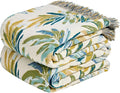 MSGKV Boho Throw Blanket for Bed Cotton 60"x80" Leaves Blanket Twin Size Couch by MSGKVHomeTextiles