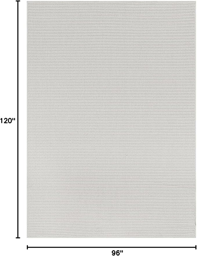 Beverly Rug Micro Loop Area Rug White 8x10 Modern Luxury Soft Trellis Geometric - Image 2