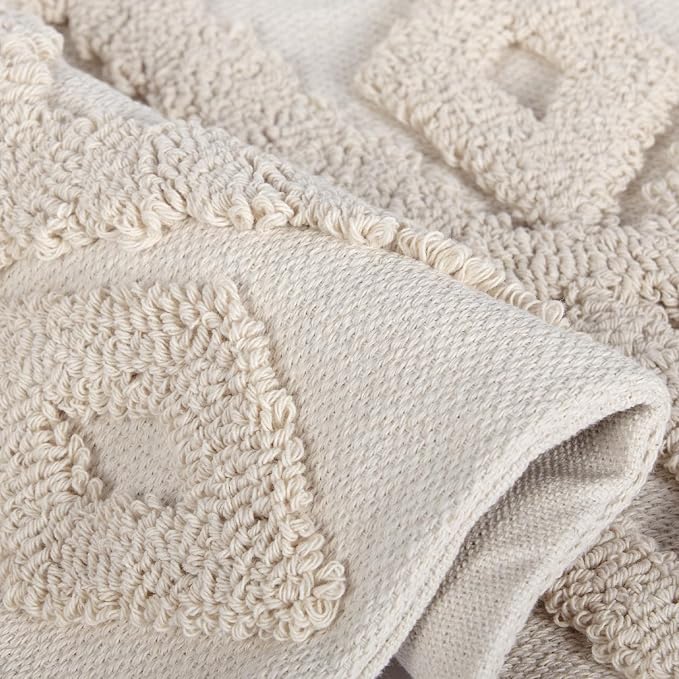 Boho Tufted Lumbar Throw Pillow Cover 12x 20, Modern Simple Diamond Farmhouse - Image 5