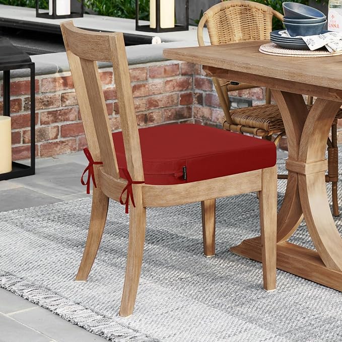 idee-home Outdoor Chair Cushions Set of 4, Thick 19" x 19" x 3" Patio Chair - Image 6