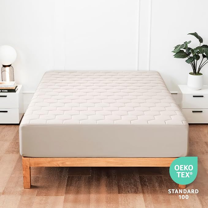 Hearth & Harbor 2 Pack California King Size Quilted Fitted Mattress Pad Cover - Image 9