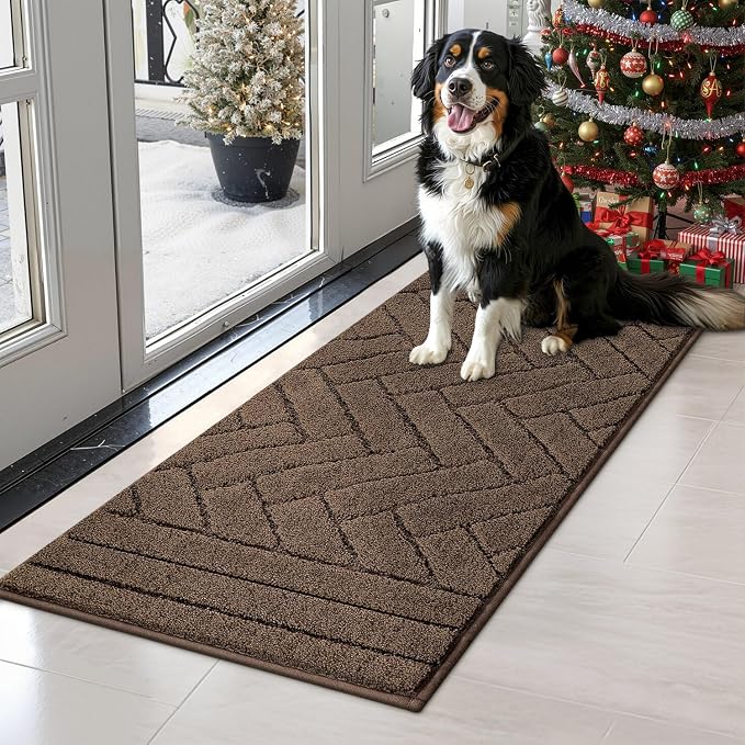 Tindbea Dog Mat for Muddy Paws, Absorbs Moisture Dirt Non-Slip Washable Mud Mat by Unknown