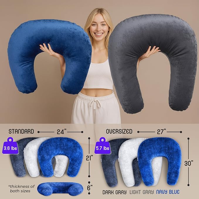MELLO Lap Pillow for Reading – Memory Foam Gaming Pillow for Lap, Elbow and Arm - Image 3