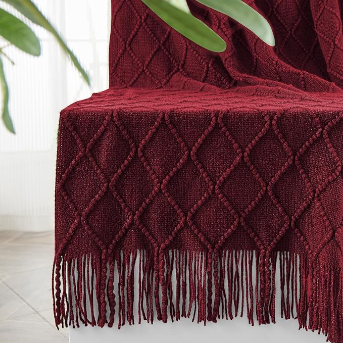 inhand Knitted Throw Blankets for Couch and Bed, Soft Cozy Knit Blanket by inhand