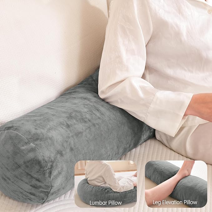 SyMax 7.8"x60" Body Pillow for Queen Bed, Bolster w/Removable Polyester Cover - Image 4