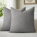 a moment Dark Gray Chenille Throw Pillow Covers 16x16 Inch Pack of 2 Modern by amoment