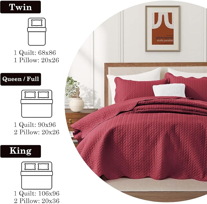 IR Imperial Rooms California King Quilt Bedding Set Size + 2 Pillow Shams - Image 5