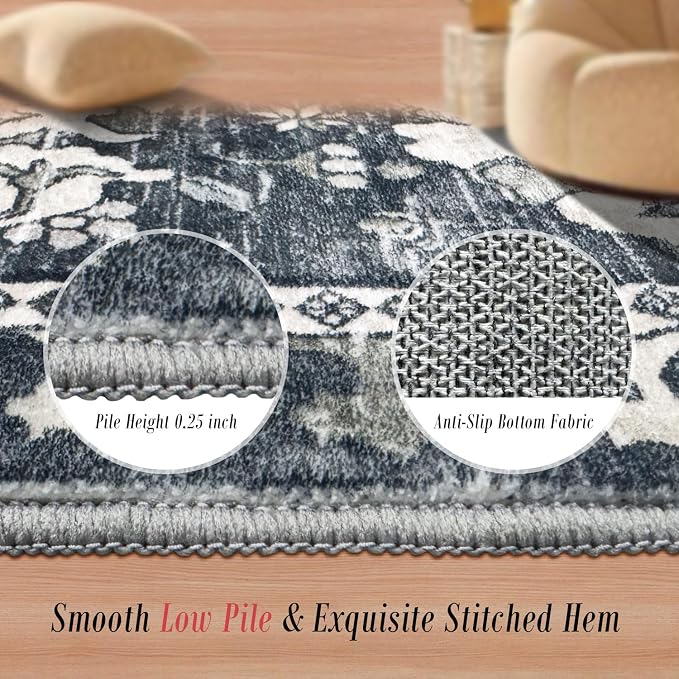 RUGSURE 5x7 Washable Area Rugs - Image 3