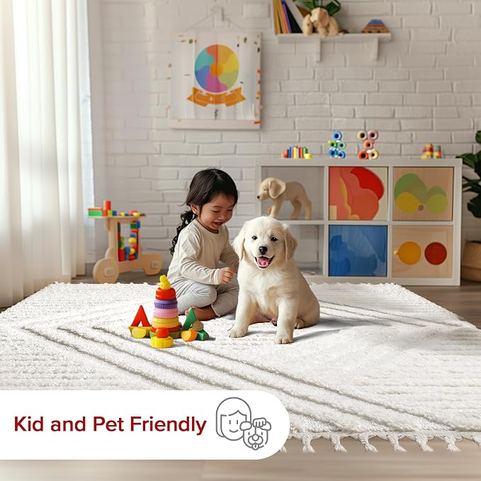 nuLOOM Risette Ivory, Soft and Textured, High Traffic, Stain Resistant - Image 6