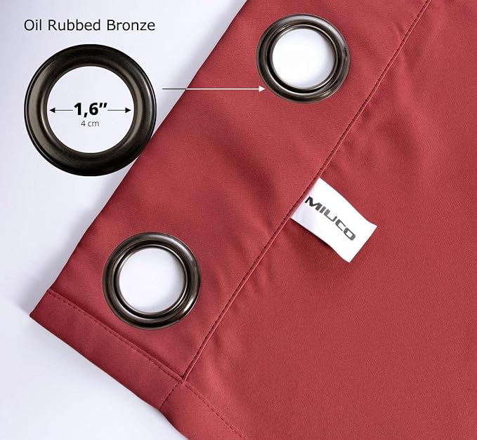 MIUCO Room Darkening Grommet Blackout Curtains - Image 7