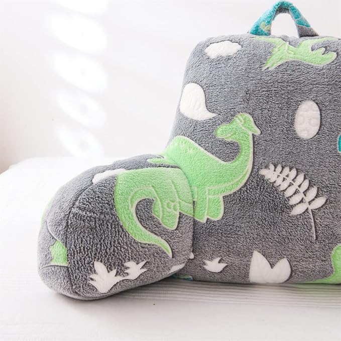 Meeting Story Glow in The Dark Green Dinosaur Luminous Reading Pillows Sparkling - Image 7