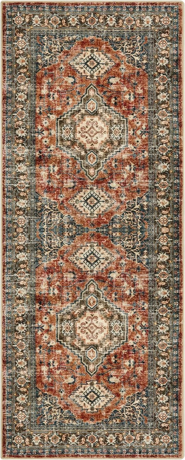Lahome Oriental Small Area Rug, 2x4 Washable Entryway Rug Non-Slip Ultra-Thin - Image 7