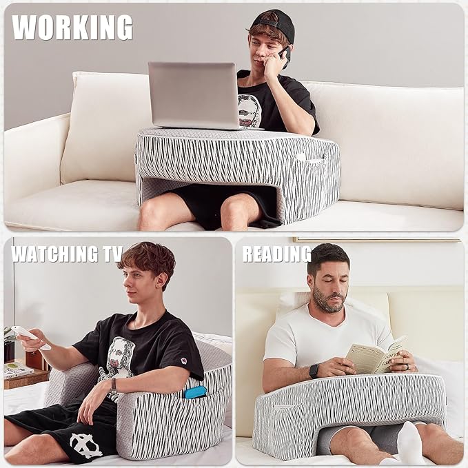 Reading Pillow for Lap, Extra Large Arm Rest Pillow for Adult, Memory Foam Lap - Image 2