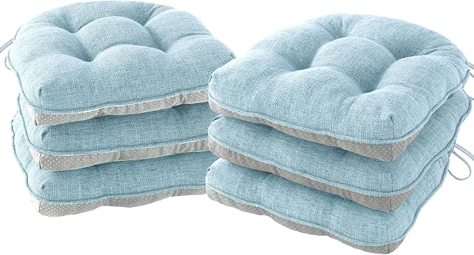 Chair Cushions for Dining Chairs Set of 6, Kitchen Chair Cushions, Chair Pads by IPYNBAP