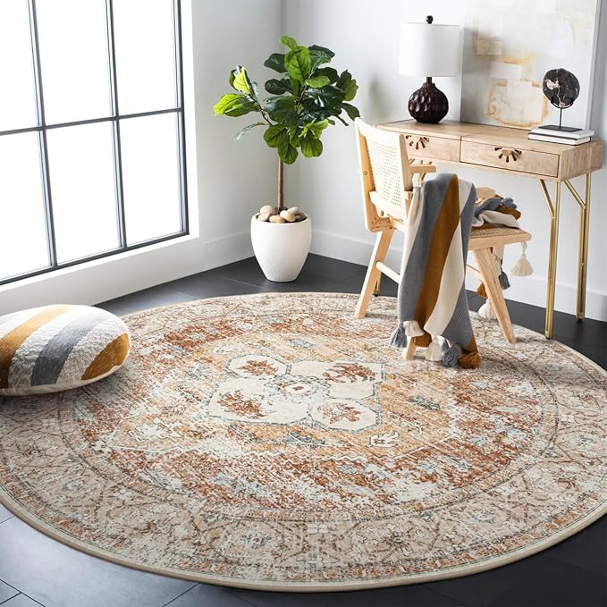 Lahome Boho Circle Rug - 6Ft Washable Round Area Rugs - Image 9