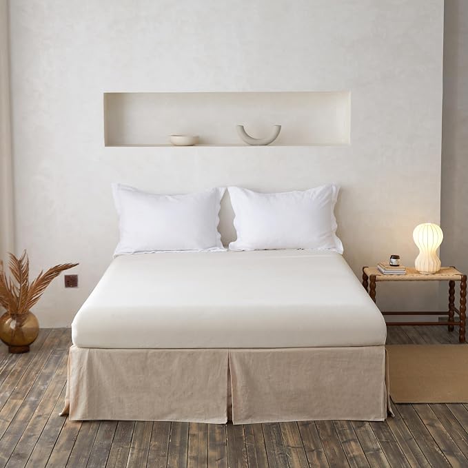 BISELINA French Linen Wrap Around Bed Skirt - Image 6