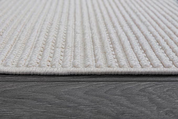 Beverly Rug Micro Loop Large Area Rug White 9x12 Modern Luxury Trellis - Image 9