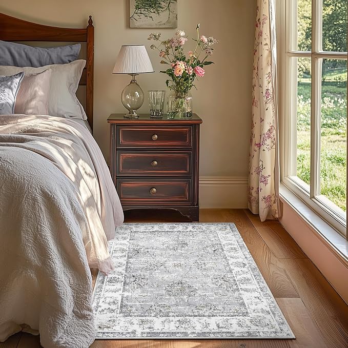 jinchan Fiora Floral 3x5 Area Rugs - Image 4