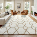 ONASAR Large Living Room Area Rug 6x9, Soft Fuzzy Shaggy Plush Fluffy Moroccan by ONASAR