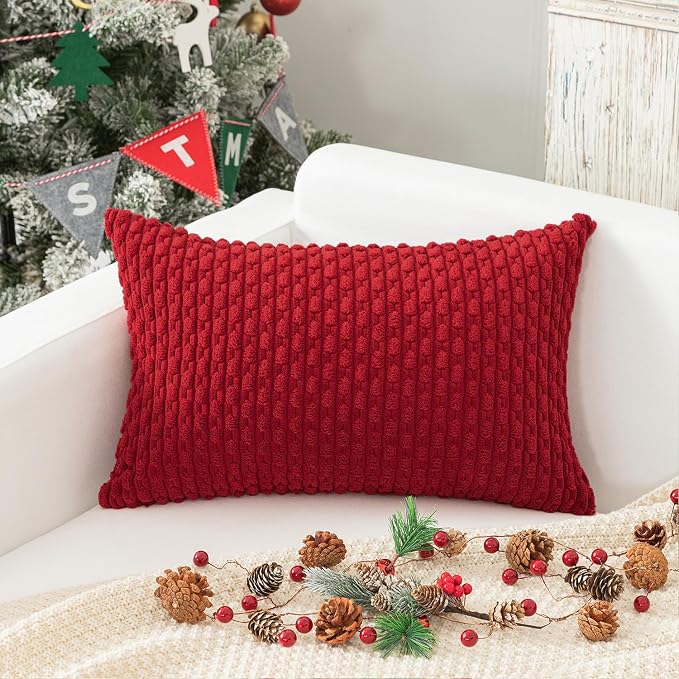 Kevin Textile 12x24 Inch Pillow Cover 1 Pack Boho Christmas Decorative Soft by KevinTextile
