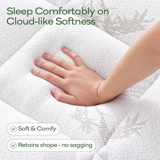OLANLY Queen Mattress Topper – Viscose Made from Bamboo, Cooling Soft Queen - Image 2