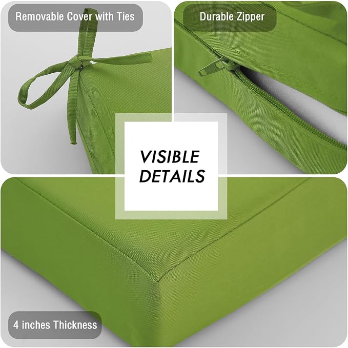 idee-home Outdoor Cushions for Patio Furniture, Outdoor Seat Cushion, - Image 7